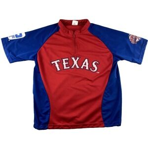 TEXAS RANGERS.BLUE/RED 1/4 ZIP Cycling Shirt 2015 AL West Division Champions MLB